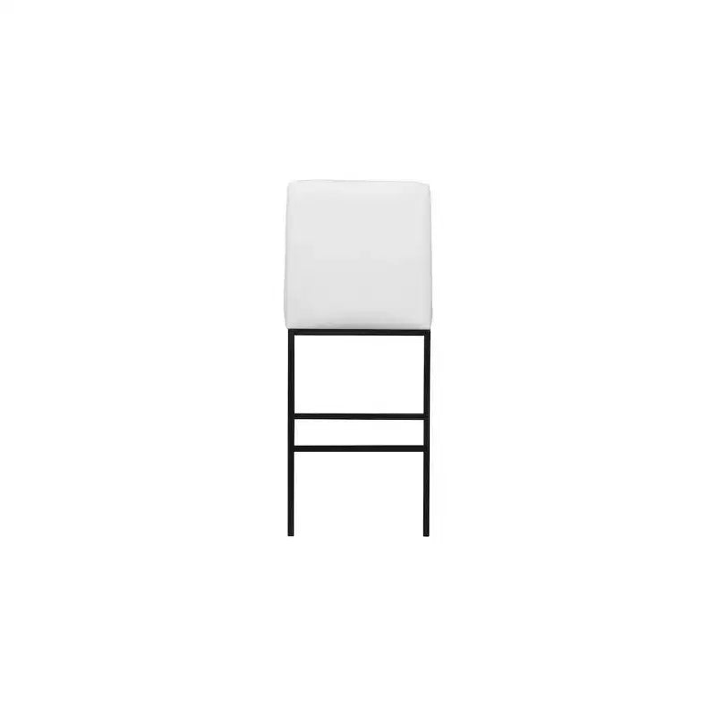 Meridian Furniture,Bryce White Vegan Leather Stool, Set of 2