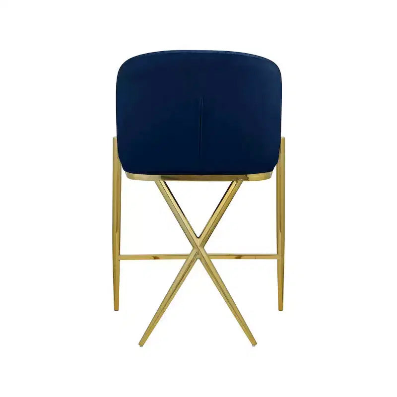 Meridian Furniture,Xavier Navy Velvet Counter Stool