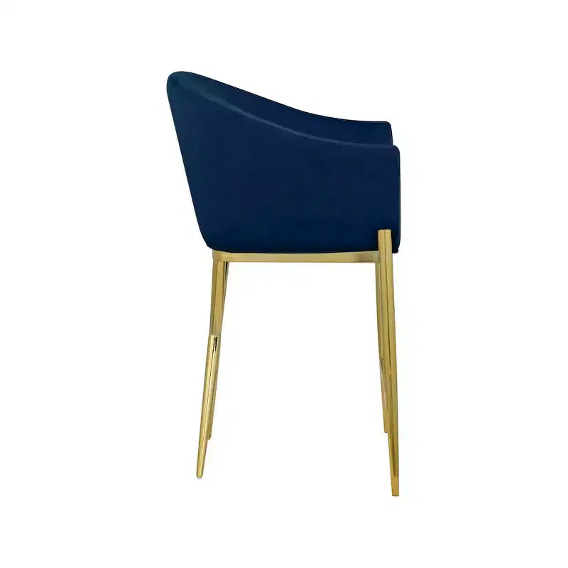 Meridian Furniture,Xavier Navy Velvet Counter Stool