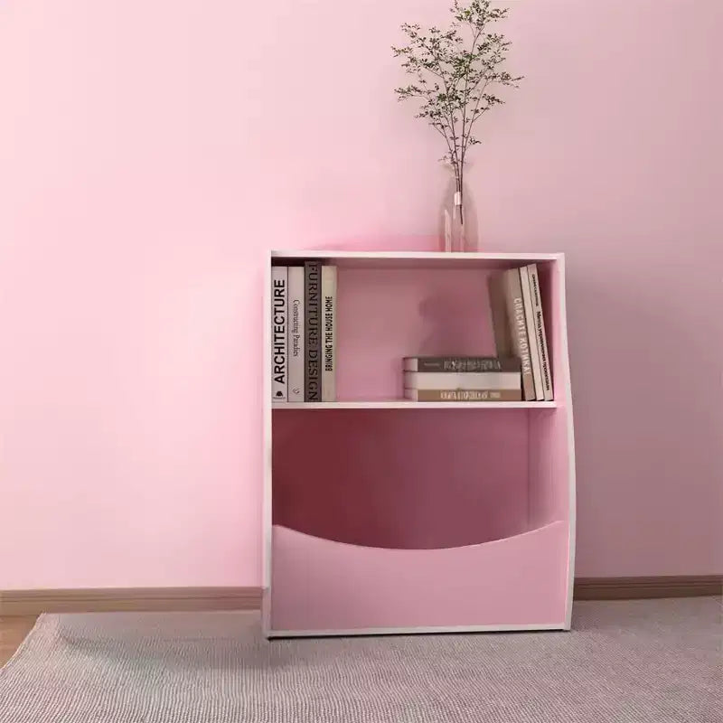 Kids Bookshelf,Book Storage Organizer,2-Tier Kids Bookcase with Open Compartments for Bedroom,Livingroom,Playroom