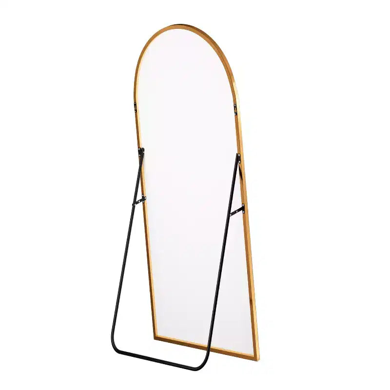 69 Gold Arch Freestanding Framed Full Length Mirror