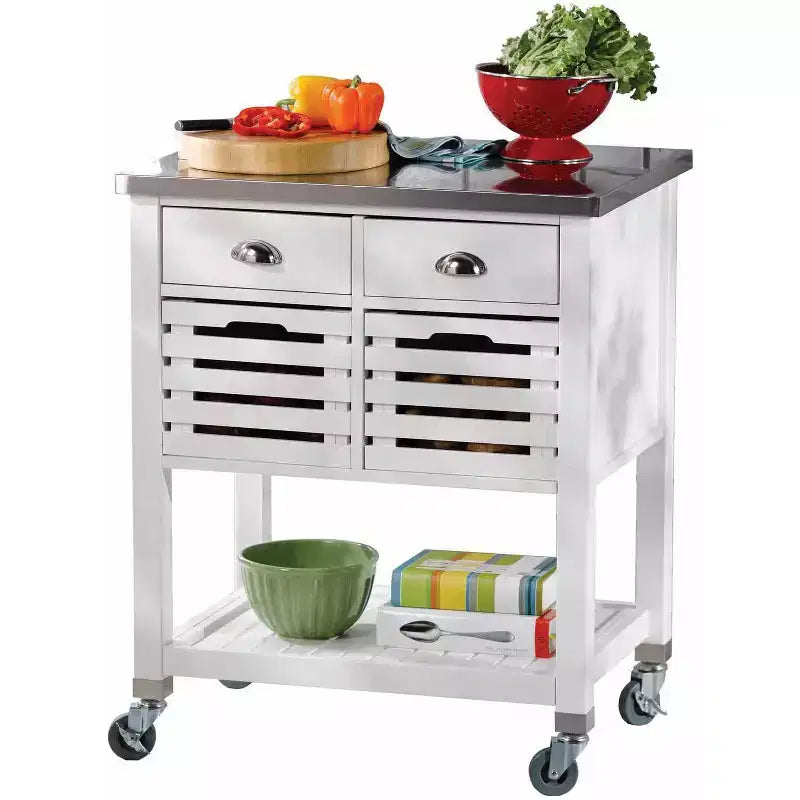 36 in.H Wood Kitchen Carts for Modular Kitchen with 1 Shelf