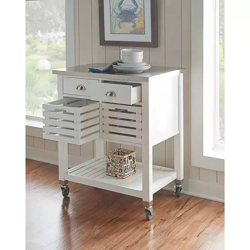 36 in.H Wood Kitchen Carts for Modular Kitchen with 1 Shelf