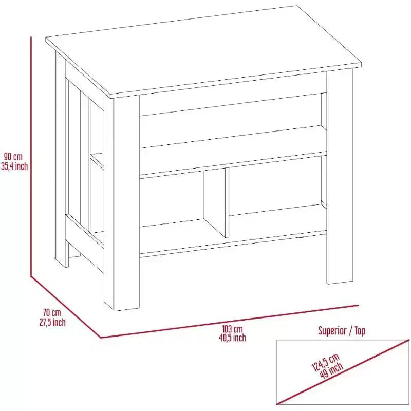 Cala Kitchen Island White