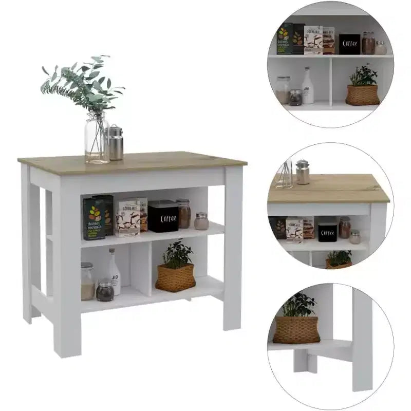 Cala Kitchen Island White