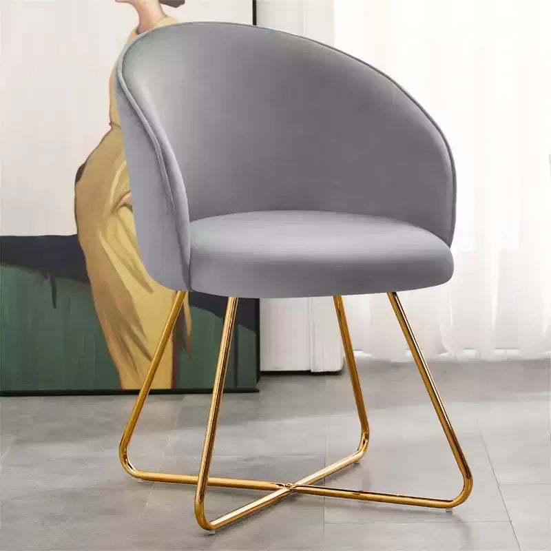 Velvet Vanity Chair with Back, Modern Accent Chair for Vanity, Upholstered Makeup Stoolfor Bedroom, Living Room, Dressing Room