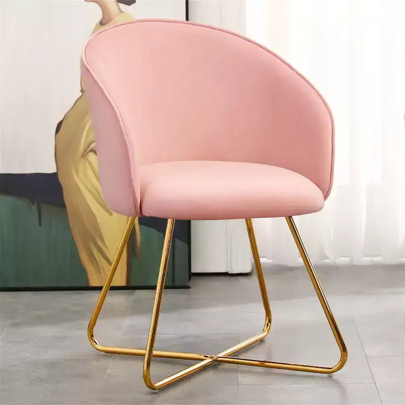 Velvet Vanity Chair with Back, Modern Accent Chair for Vanity, Upholstered Makeup Stoolfor Bedroom, Living Room, Dressing Room
