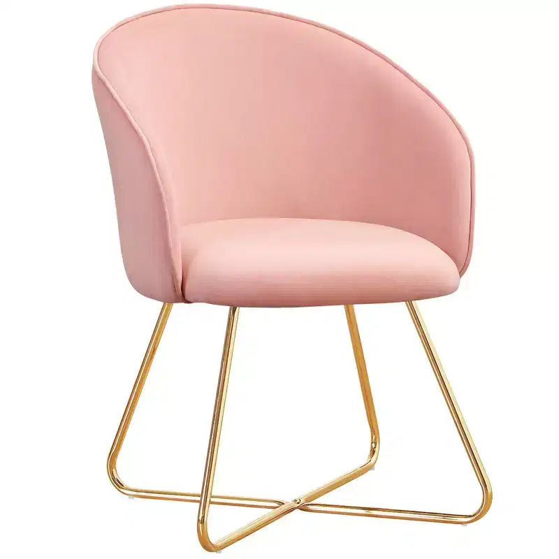 Velvet Vanity Chair with Back, Modern Accent Chair for Vanity, Upholstered Makeup Stoolfor Bedroom, Living Room, Dressing Room