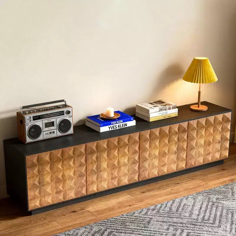 87.79 Inch TV Stand for TVs up to 90 Inches with Adjustable Removable Shelves Living Room Media Console Gaoyangjiaju