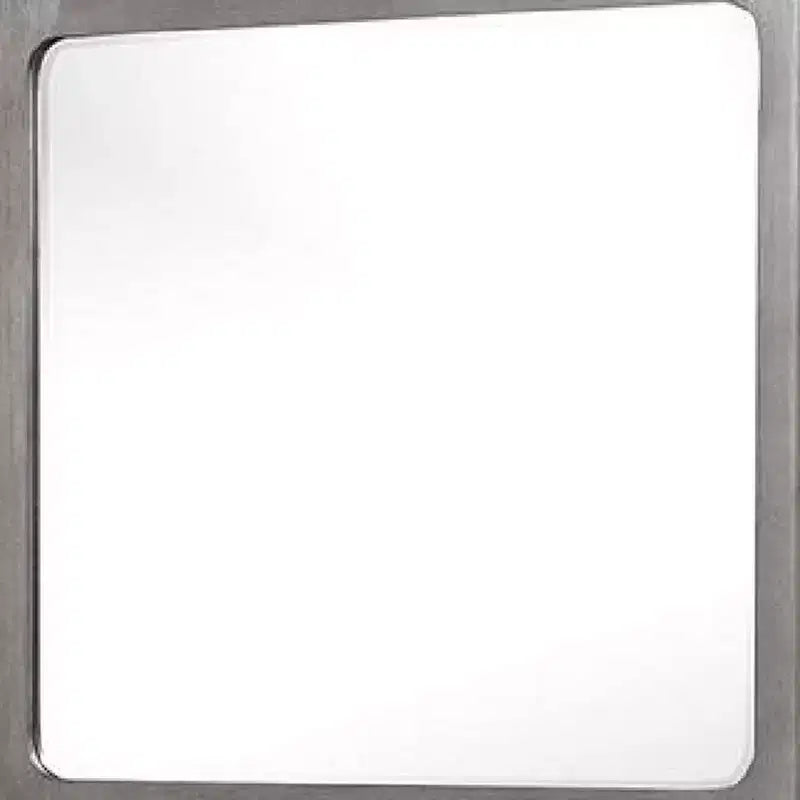Dresser Mirror, Warm Gray Rubberwood, Beveled Edge, 40 Inch