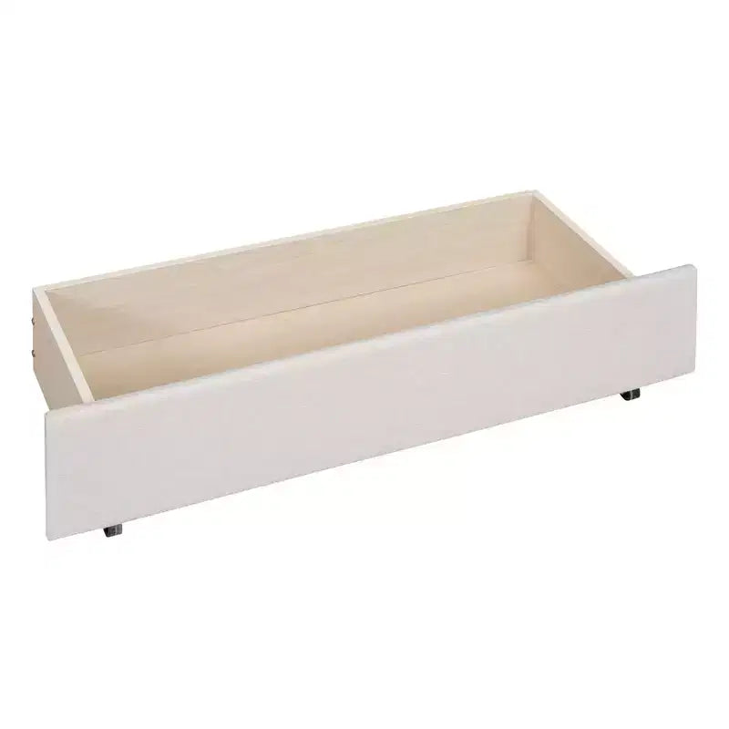 Upholstered Platform Bed with 2 Drawers & Trundle, 400lbs Capacity MDF Plywood Frame