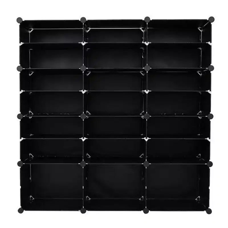 Shoe Rack, 7-Tier Portable Shoe Storage Organizer DIY Multi-Purpose Cube Shelf Stand for Heels/Boots/Slippers (403030)