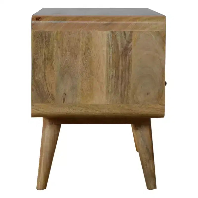 35 Oak Solid Wood Enclosed and Open Storage TV Stand