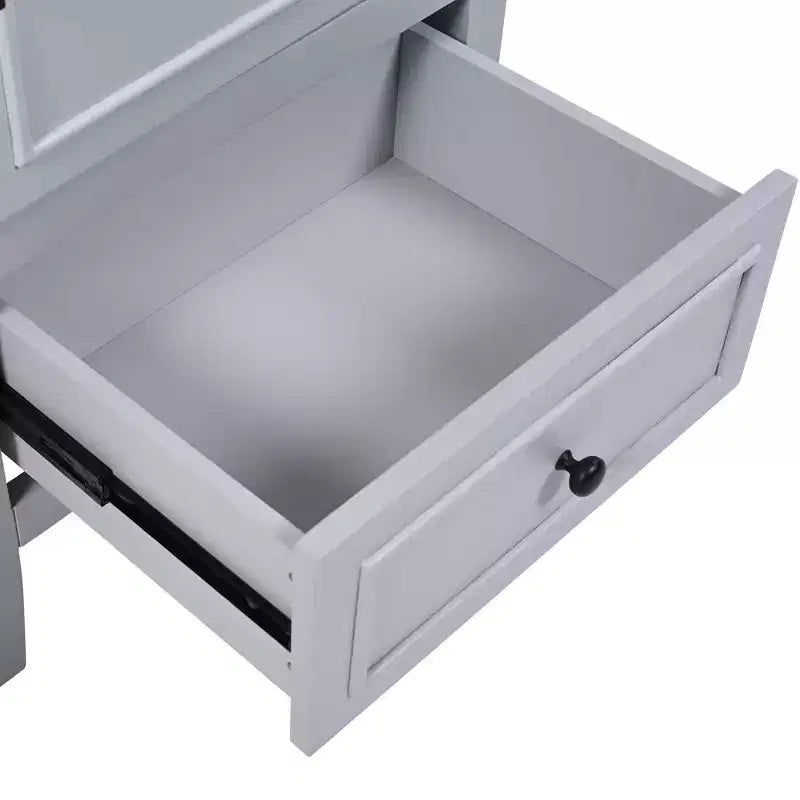 20 Small Bathroom Vanity Sink Combo with Storage, Bathroom Floor Cabinet with Drawers and Door, Gray