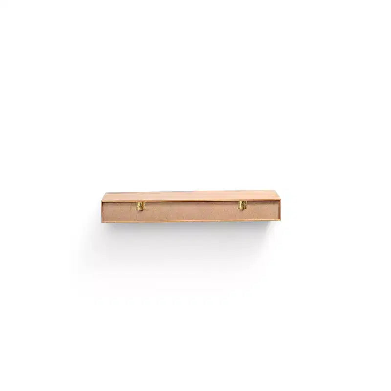 23.6 Maple Floating Shelf C invisible-bracket wood wall mount, perfect bathroom/bedroom/kitchen dcor or book/plant display, easy install.