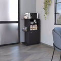 TUYOHW 15Inch Rolling Kitchen Island Kitchen Cart with 1 Door Cabinet and 2 Open Shelves