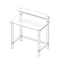 VEVOR Acrylic Table, 2Tiers Clear Office Desk with Monitor Stand, Acrylic Study Computer Desk,Modern Side End Table Nightstand,19.7x31.5x34.7 in,Clear