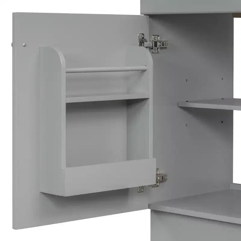 18 Small Bathroom Vanity Sink Combo, Bathroom storage Cabinet with Door Shelf and Adjustable Shelf, Single Sink Bathroom Vanity