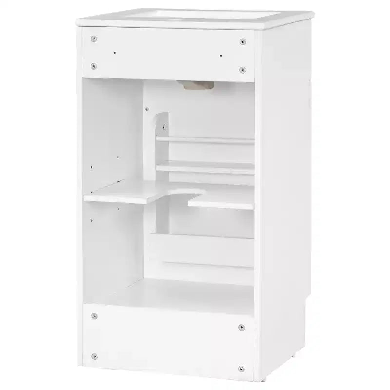 18 Small Bathroom Vanity Sink Combo, Bathroom storage Cabinet with Door Shelf and Adjustable Shelf, Single Sink Bathroom Vanity