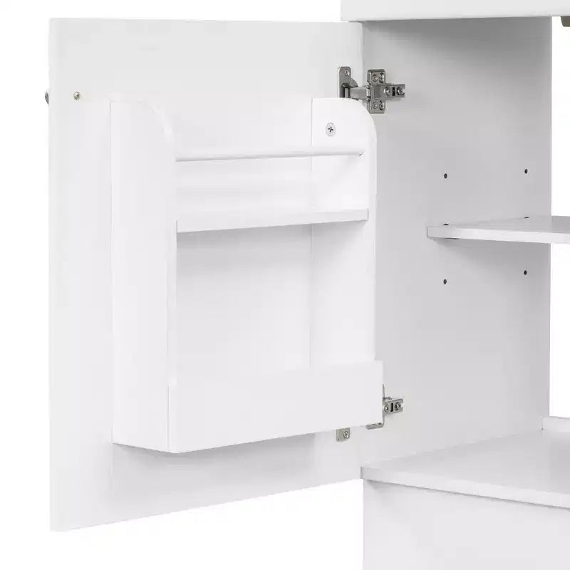 18 Small Bathroom Vanity Sink Combo, Bathroom storage Cabinet with Door Shelf and Adjustable Shelf, Single Sink Bathroom Vanity