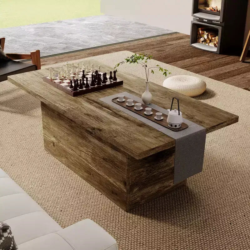 Coffee Table, Modern Engineered Wood Center Coffee Tables for Living Room, Home Office Wooden Farmhouse Rustic Cocktail Tea Accent Table