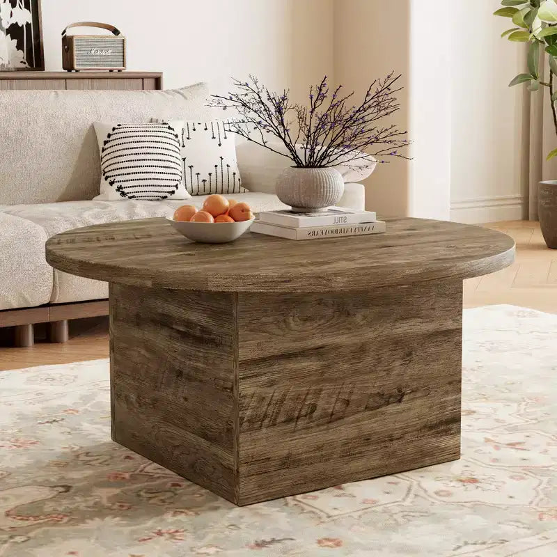 Coffee Table, Modern Engineered Wood Center Coffee Tables for Living Room, Home Office Wooden Farmhouse Rustic Cocktail Tea Accent Table