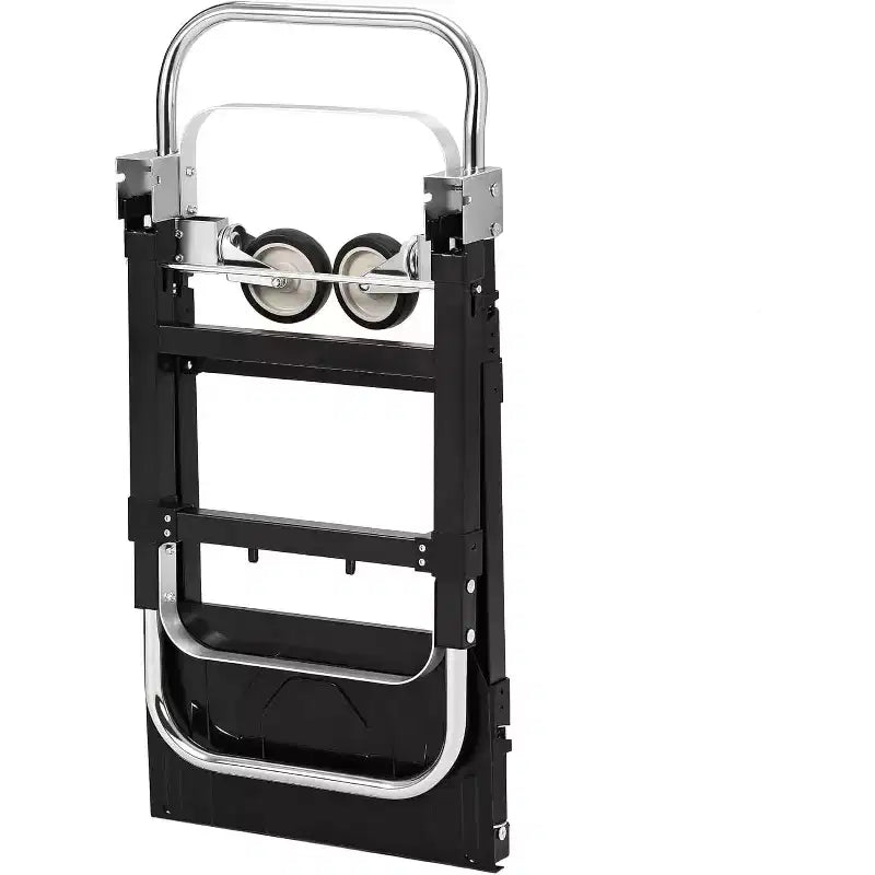 2 in 1 Convertible Hand Truck Dolly, 660 LBS Load Capacity Folding Cart with Wheels,Elastic Straps,Carbon Steel Collapsible Dolly Cart for Warehouse