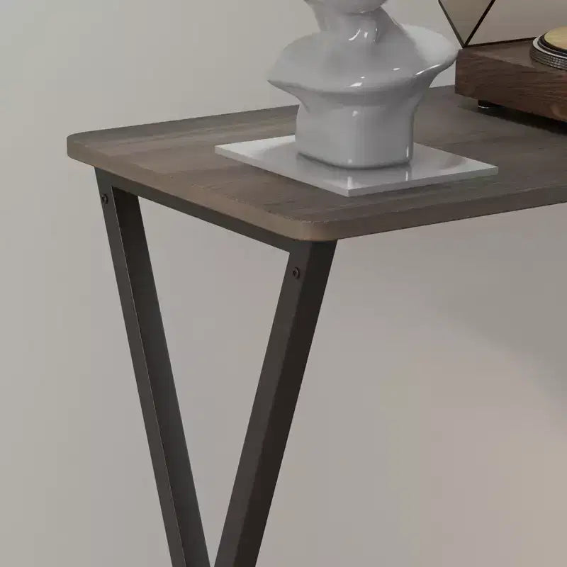 Narrow Console Table with Shelves, 2-Tier Farmhouse Sofa Table, Entryway Table for Hallway, Living Room, Bedroom, Behind Couch Storage Table