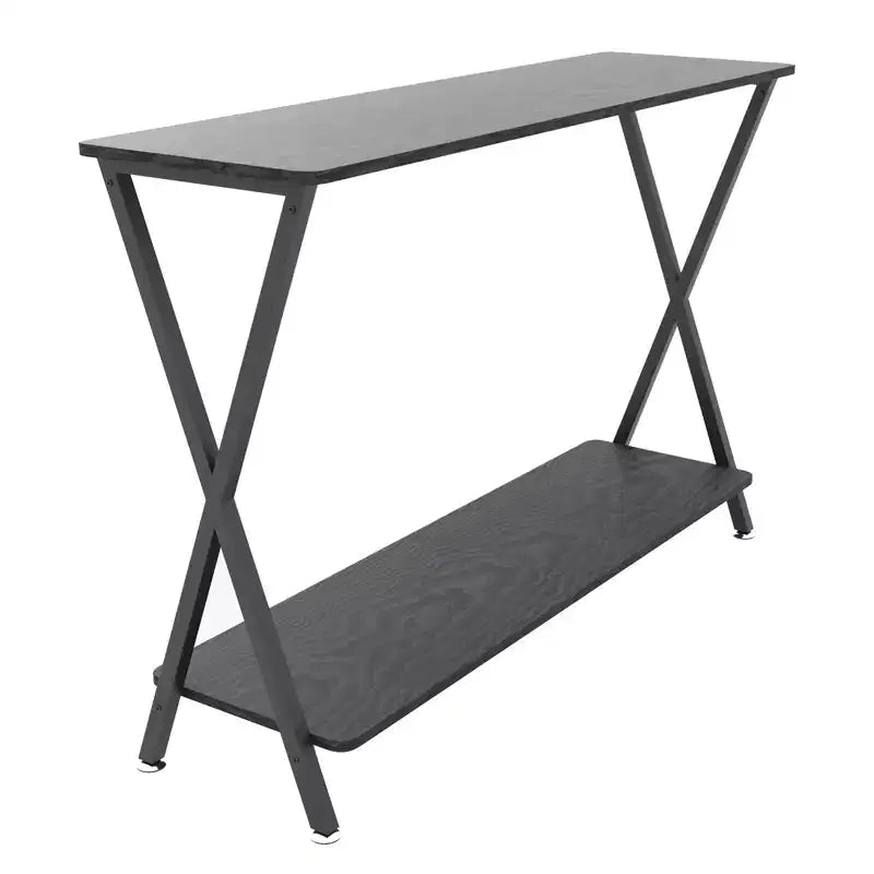 Narrow Console Table with Shelves, 2-Tier Farmhouse Sofa Table, Entryway Table for Hallway, Living Room, Bedroom, Behind Couch Storage Table